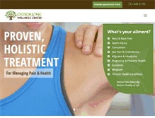 Tablet Screenshot of osteopathicwellness.net